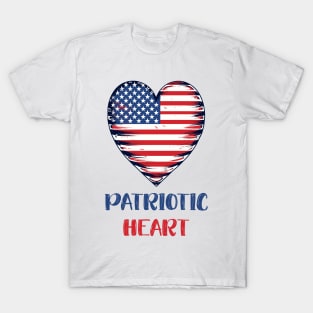 Patriotic Heart | Embrace the Spirit of the 4th of July T-Shirt